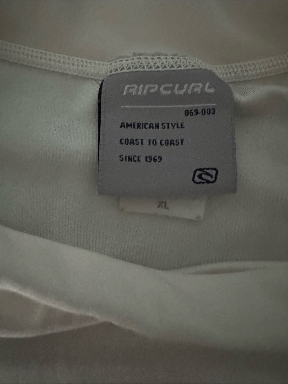 Mens Rip Curl White Logo Rash Guard - Picture 2 of 2